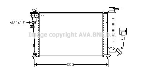 AVA QUALITY COOLING Radiators, Motora dzesēšanas sistēma CN2123